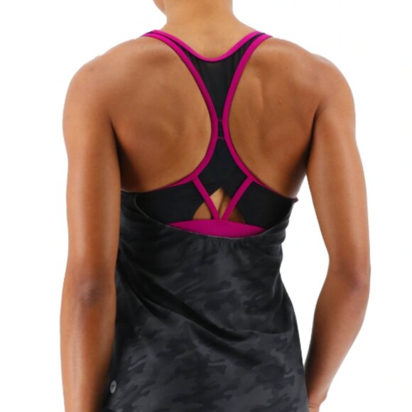 TYR Durafast Elite Women's Taylor Swim Tank Blackout camo - Picture 1 of 4